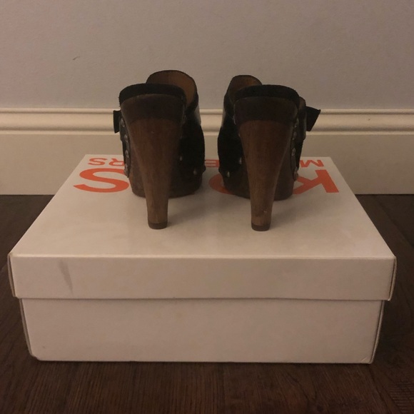 Michael Kors Black Suede Clogs - Picture 5 of 9